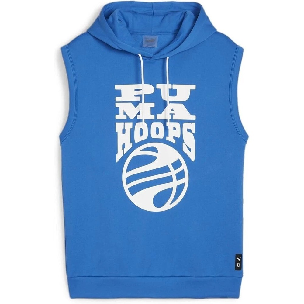 NEW Puma‎ Hoops Posterize 2.0 Sleeveless Hoodie Blue Size Small